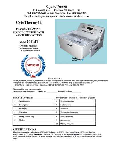 Инструкция пользователя, User manual на Разное CytoTherm-4T