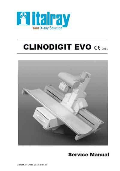 Сервисная инструкция, Service manual на Рентген Clinodigit Evo