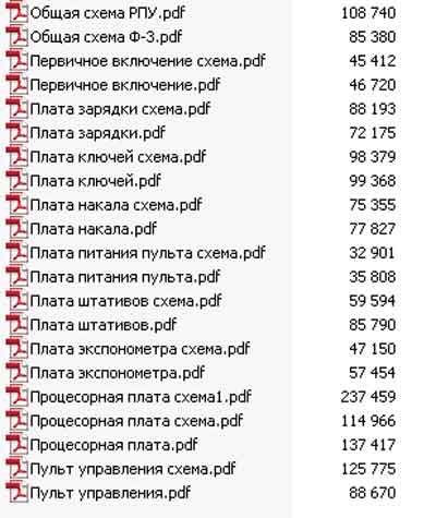 Схема электрическая, Electric scheme (circuit) на Рентген Флюорограф Ренекс-Флюоро