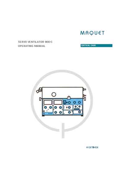 Инструкция оператора, Operator manual на ИВЛ-Анестезия Servo Ventilator 900 C