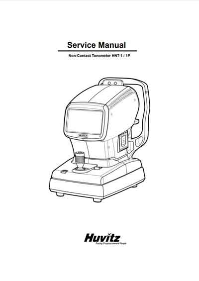 Сервисная инструкция, Service manual на Офтальмология HNT-1/1P Бесконтактный тонометр