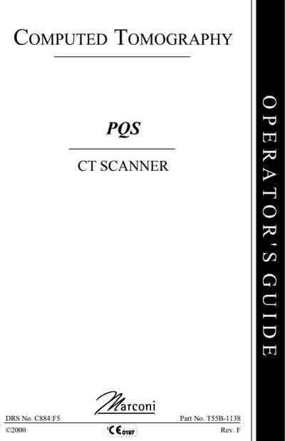 Инструкция оператора, Operator manual на Томограф CT Scanner PQS [Marconi]