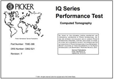 Инструкция по наладке, Adjustment Instruction на Томограф CT Scanner IQ (Performance Test)