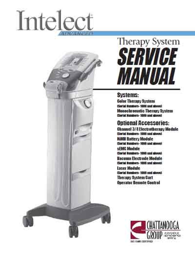 Сервисная инструкция, Service manual на Терапия Intelect Advanced