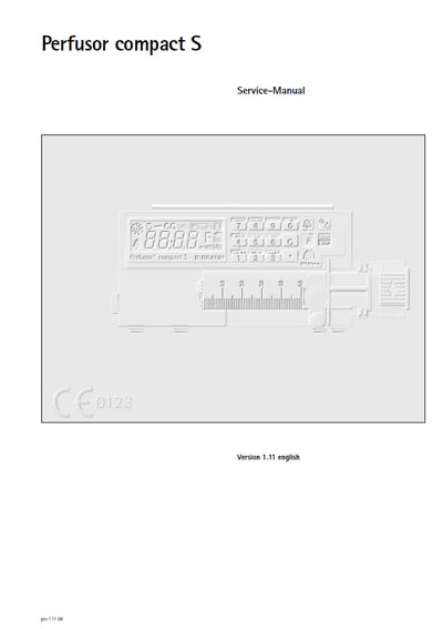 Сервисная инструкция, Service manual на Разное Инфузомат Perfusor Compact S (Version 1.11)