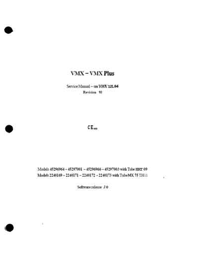 Сервисная инструкция, Service manual на Рентген VMX-VMX plus