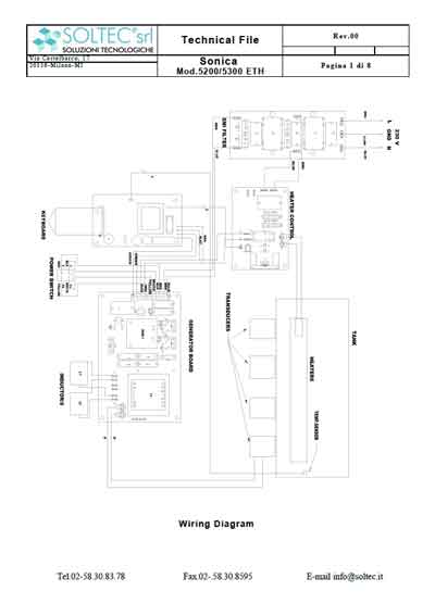 Техническая документация, Technical Documentation/Manual на Лаборатория Ультразвуковая ванна Sonica 5200-5300 ETH (Soltec)