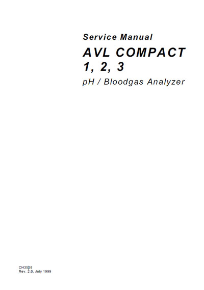 Сервисная инструкция, Service manual на Анализаторы Compact 1,2,3