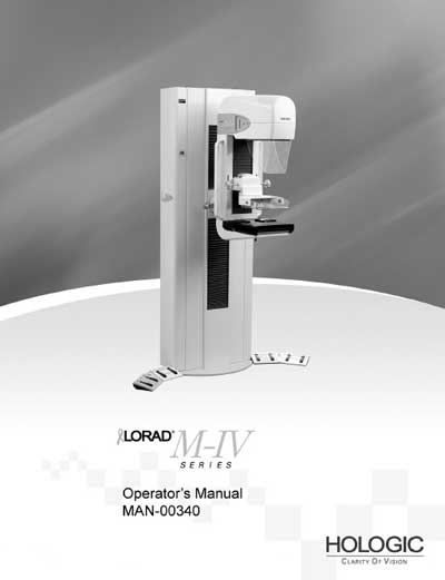 Инструкция пользователя, User manual на Рентген Маммограф Lorad M-IV