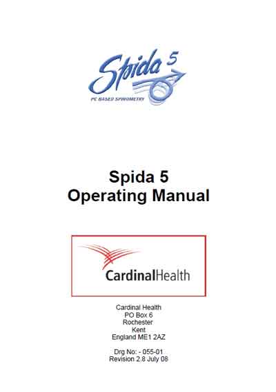Инструкция по эксплуатации, Operation (Instruction) manual на Диагностика ПО для приема данных от спирометров Spida 5