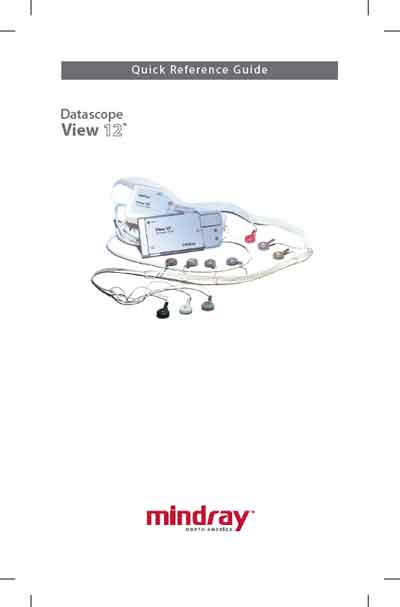 Инструкция пользователя, User manual на Мониторы Datascope View 12 (Quick Reference Guide)