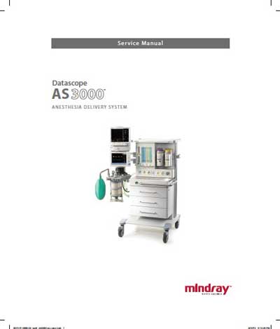 Сервисная инструкция, Service manual на ИВЛ-Анестезия AS 3000 (2010.11)