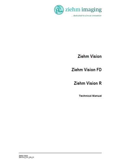 Техническая документация, Technical Documentation/Manual на Рентген Vision, Vision FD, Vision R