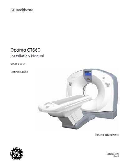 Инструкция по установке, Installation Manual на Томограф Optima CT 660