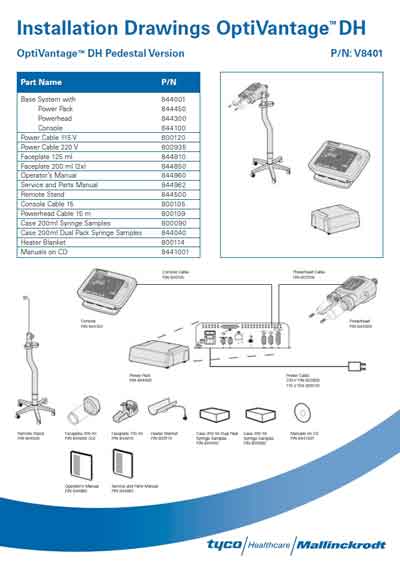 Инструкция по установке, Installation Manual на Разное Инъекционный аппарат OptiVantage DH