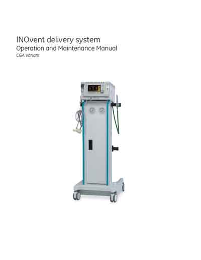 Инструкция по экспл. и обслуживанию, Operating and Service Documentation на ИВЛ-Анестезия INOvent CGA Variant