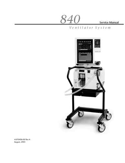 Сервисная инструкция, Service manual на ИВЛ-Анестезия 840 (Rev. A August, 2003)