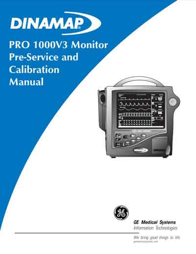 Инструкция по наладке Adjustment Instruction на Dinamap Pro 1000 V3 [General Electric]