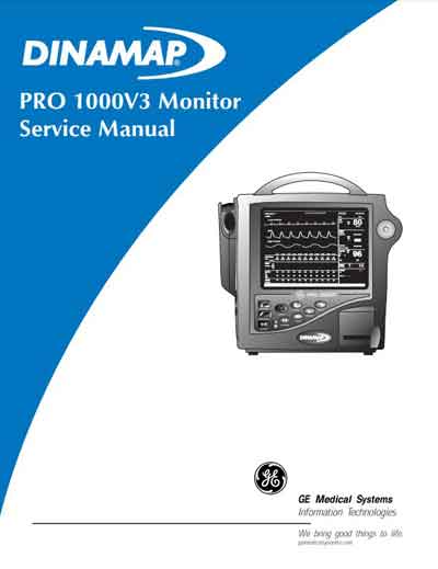 Сервисная инструкция Service manual на Dinamap Pro 1000 V3 [General Electric]
