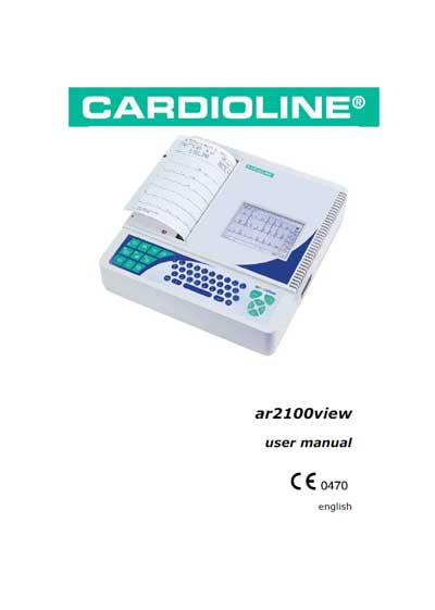 Инструкция пользователя, User manual на Диагностика-ЭКГ AR 2100 View