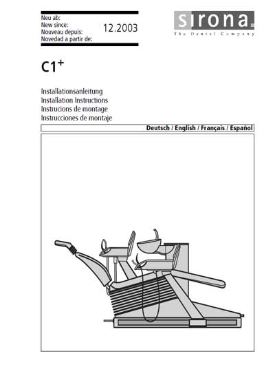 Инструкция по монтажу, Installation instructions на Стоматология C1+