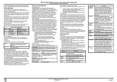 Инструкция оператора, Operator manual на Диагностика-ЭКГ MAC 400 - Resting ECG Analysis System (Rev E)