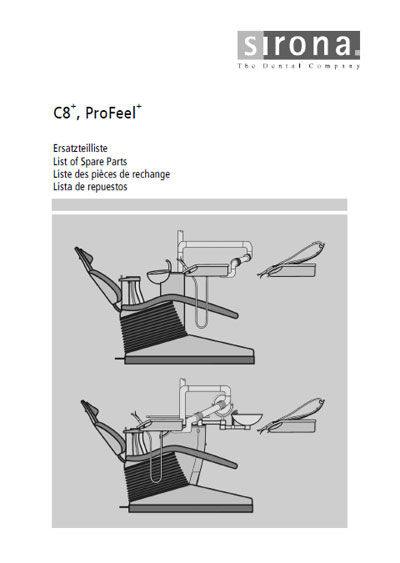 Каталог (элементов, запчастей и пр.), Catalogue, Spare Parts list на Стоматология C8+, ProFeel+ (04.2007)