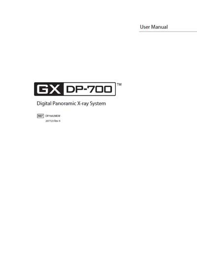 Руководство пользователя, Users guide на Рентген GXDP-700 (Rev 4)