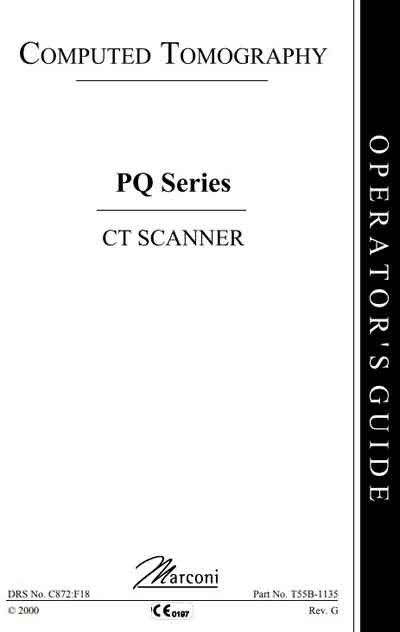 Инструкция оператора, Operator manual на Томограф CT Scanner PQ Series [Marconi]