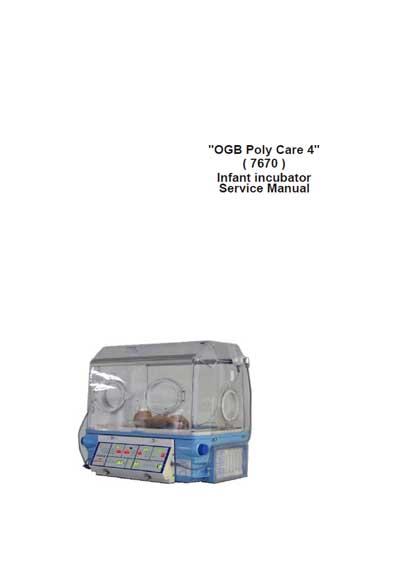 Сервисная инструкция, Service manual на Инкубатор OGB Poly Care 4