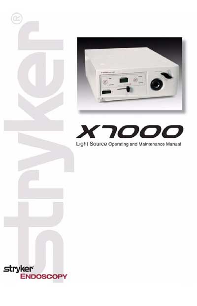Инструкция по эксплуатации, Operation (Instruction) manual на Эндоскопия Источник света X7000 Light sourse