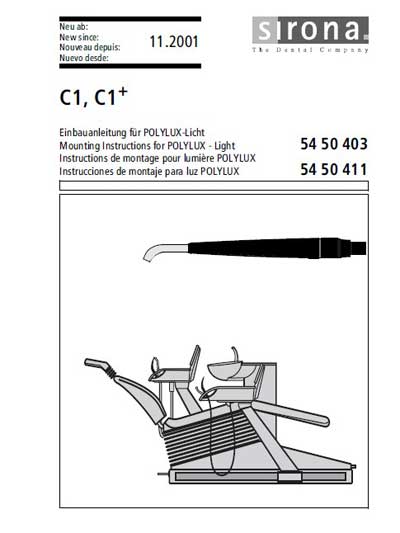 Инструкция по монтажу, Installation instructions на Стоматология C1, С1+ Polylux