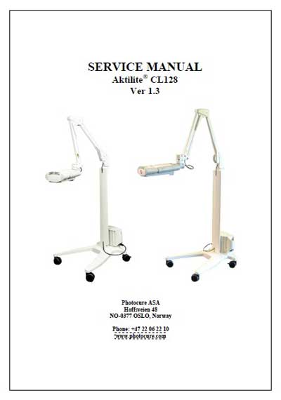 Сервисная инструкция, Service manual на Терапия Лампа для фототерапии Aktilite CL128