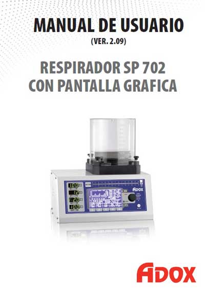Инструкция пользователя, User manual на ИВЛ-Анестезия SP702 PG (Adox)