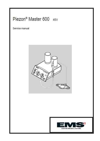 Сервисная инструкция, Service manual на Стоматология Piezon Master 600 4SV