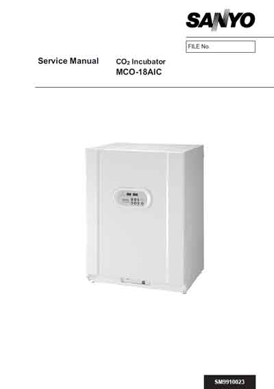 Сервисная инструкция, Service manual на Инкубатор CO2 MCO-18AIC